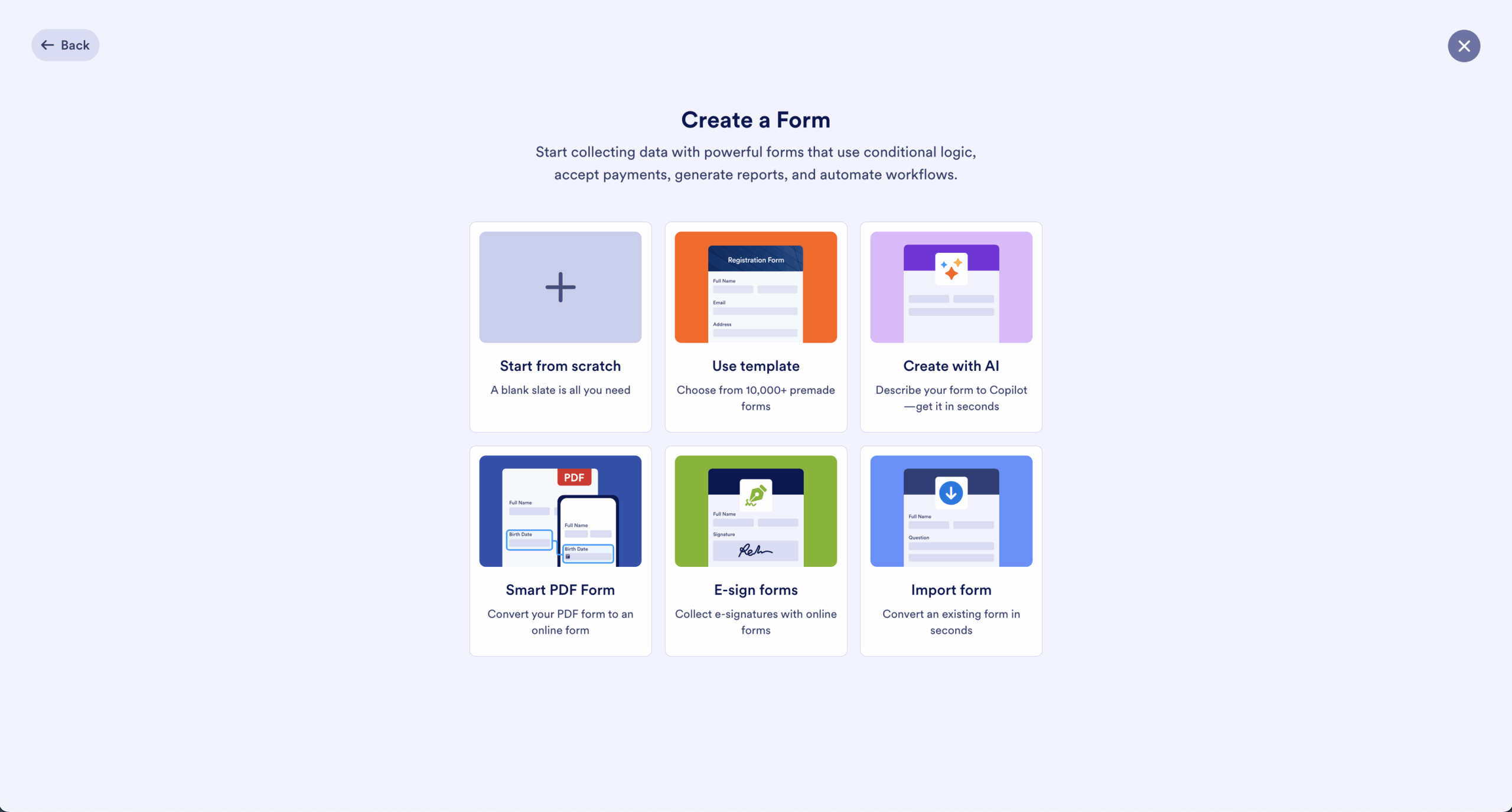 Jotform Workspace Asset Picker
