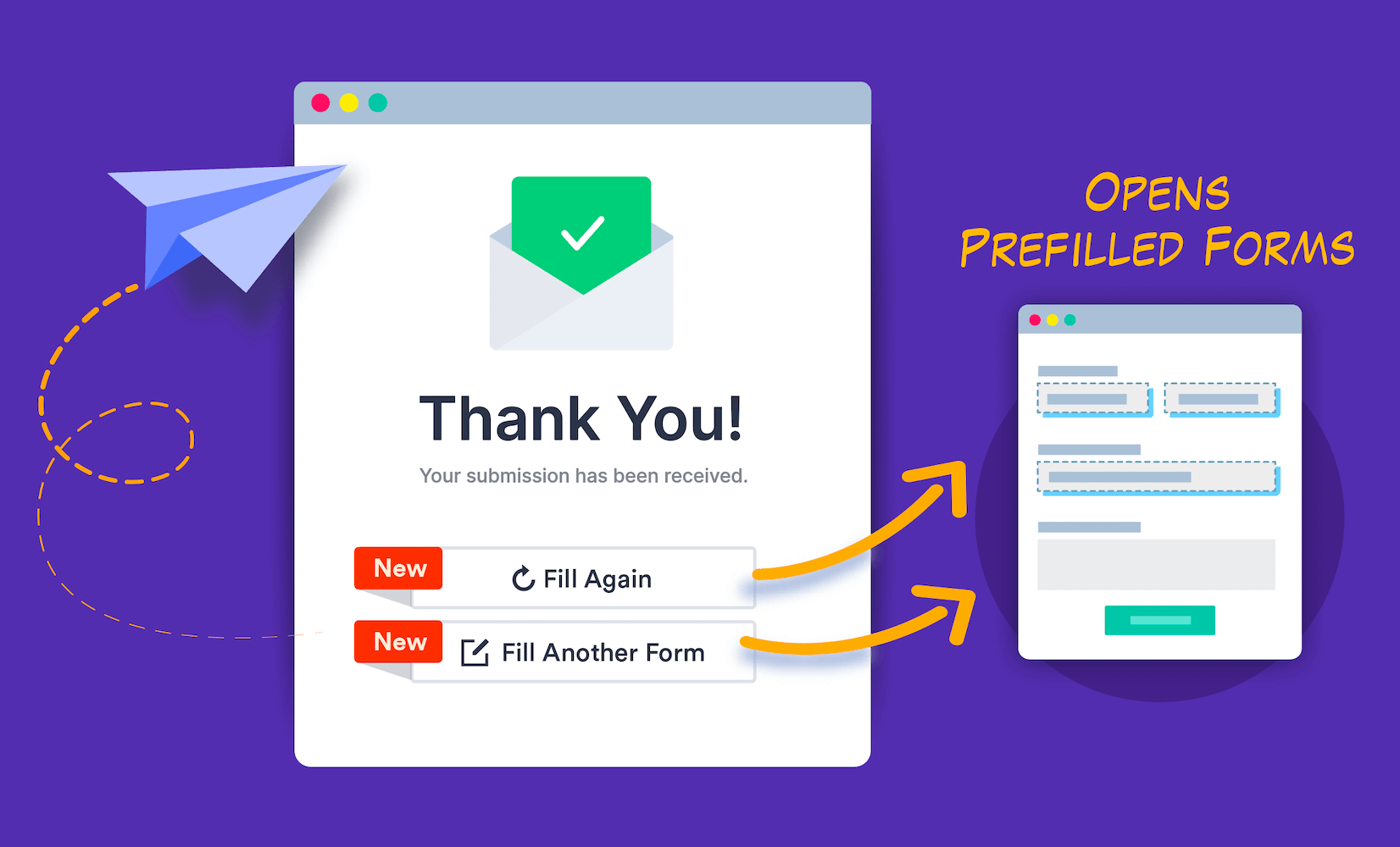 Direct responders to prefilled forms through your Thank You page