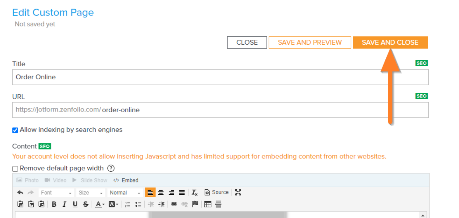 Bagaimana Cara Menyematkan Formulir ke Situs Zenfolio? Image-3