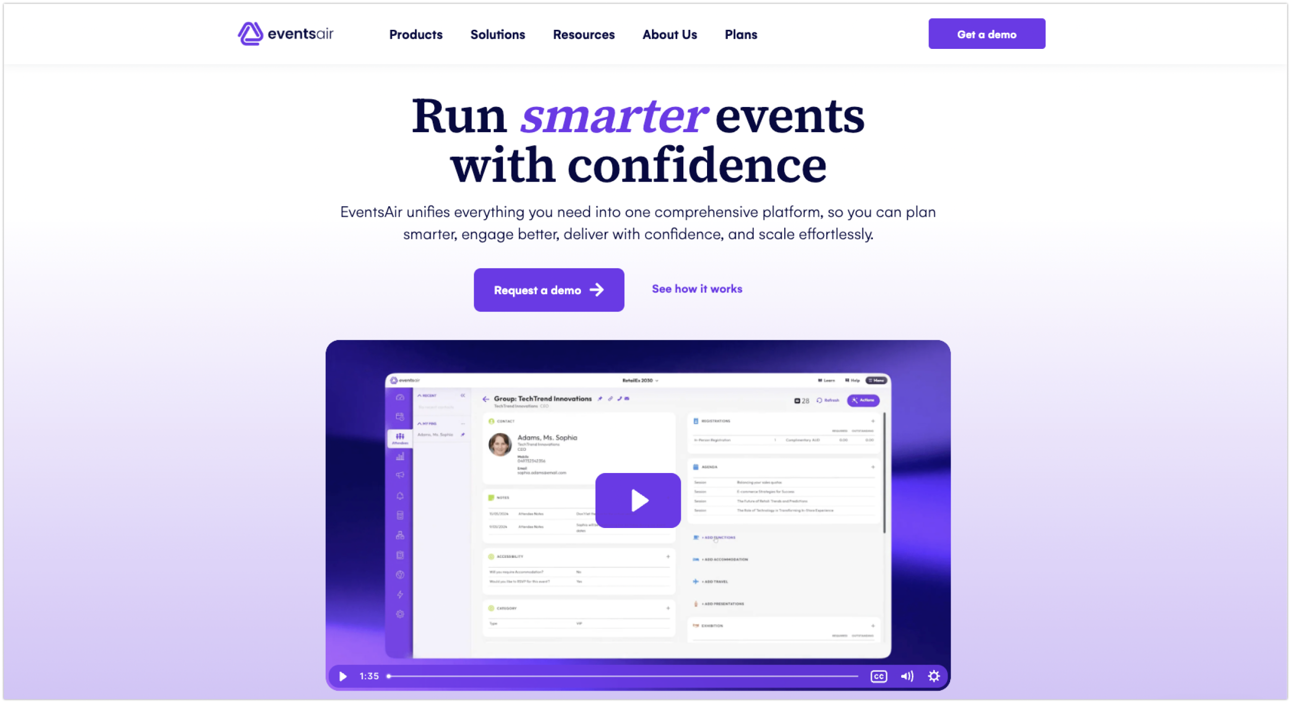 EventsAir Landing Page