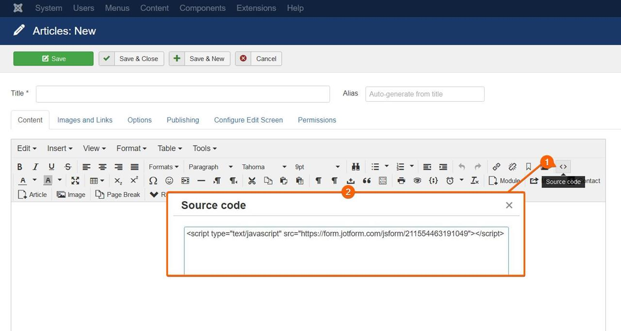 Cara Menambahkan Formulir di Joomla Image-2