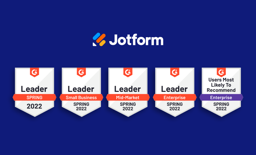 Jotform named no. 1 in G2’s Spring Report for the sixth straight quarter