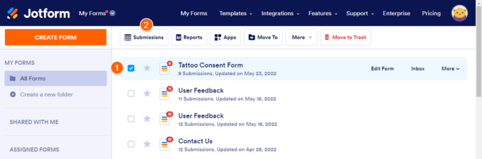 How To View Incomplete Submissions in Jotform Tables