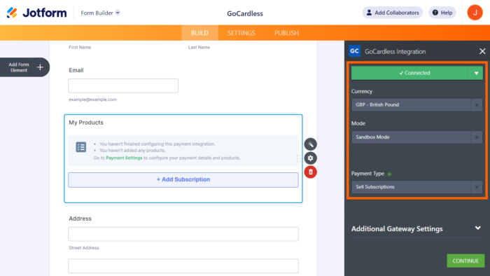 How to Integrate GoCardless With Jotform