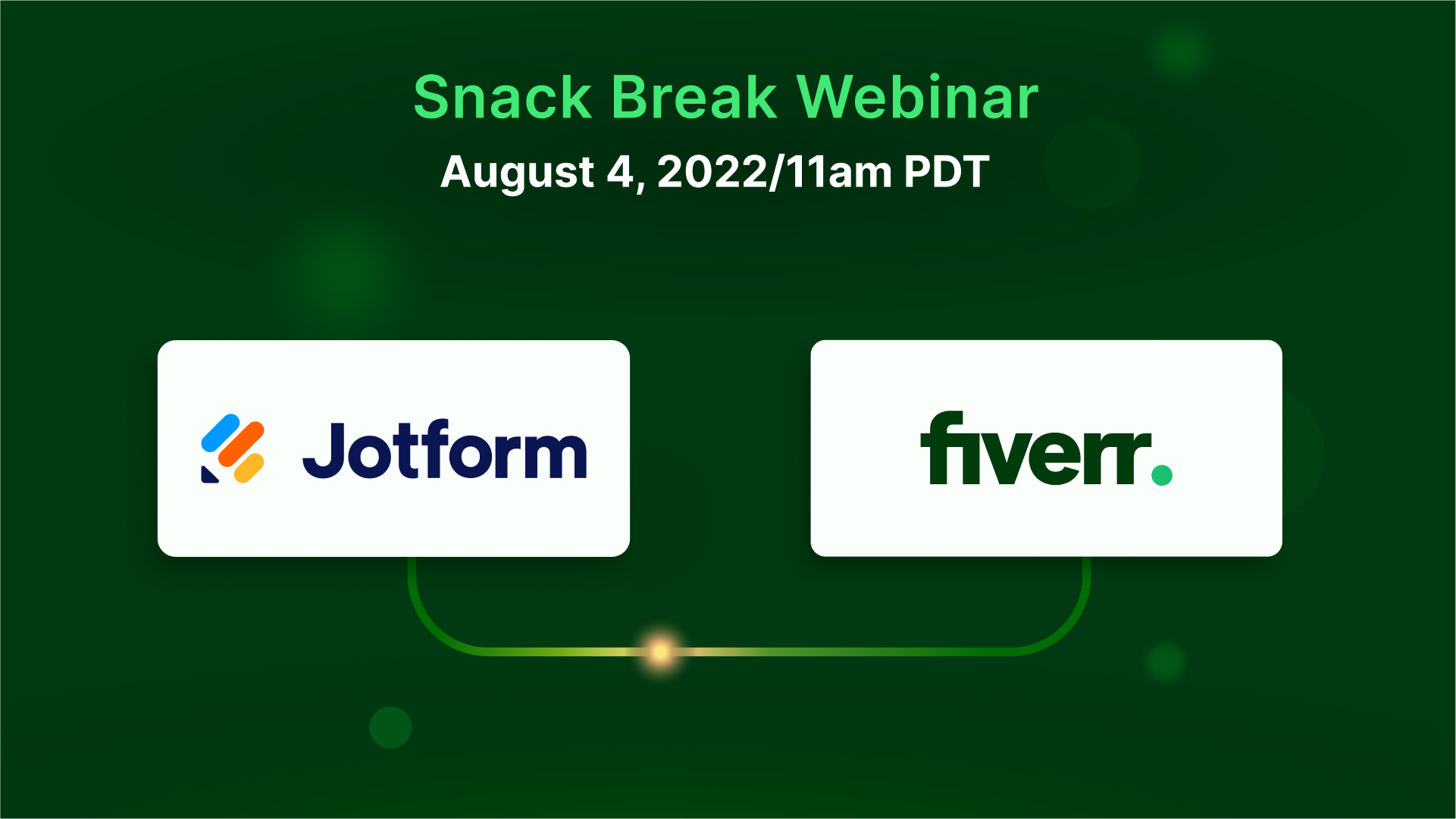 Snack break webinar: See Jotform’s Fiverr widget in action