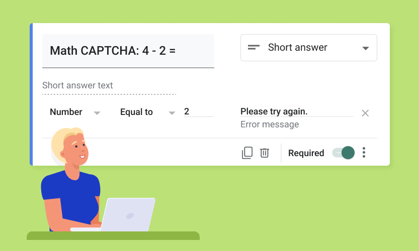 How to add CAPTCHA to Google Forms