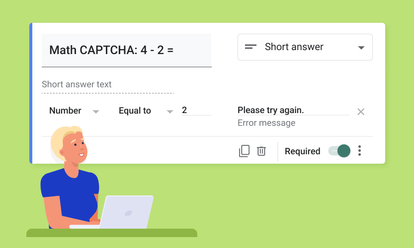 Como adicionar CAPTCHA ao Formulários Google