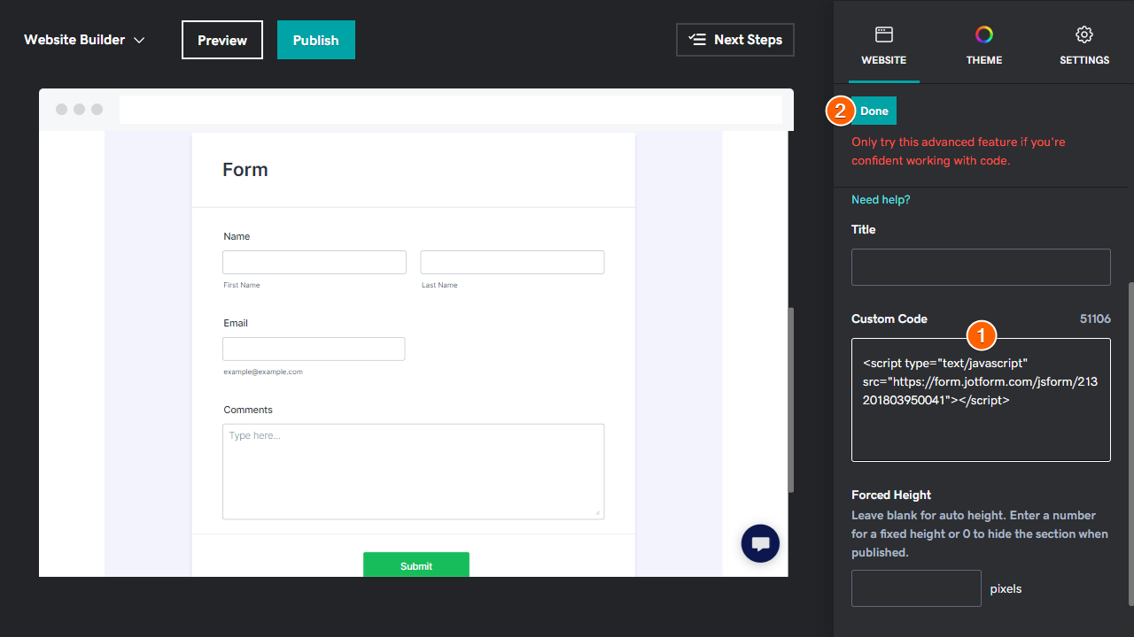 Menambahkan Formulir ke GoDaddy Image-4