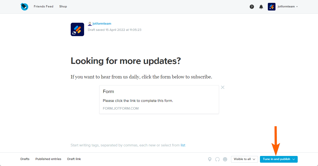 Menambahkan Formulir ke dalam Postingan LiveJournal Image-6