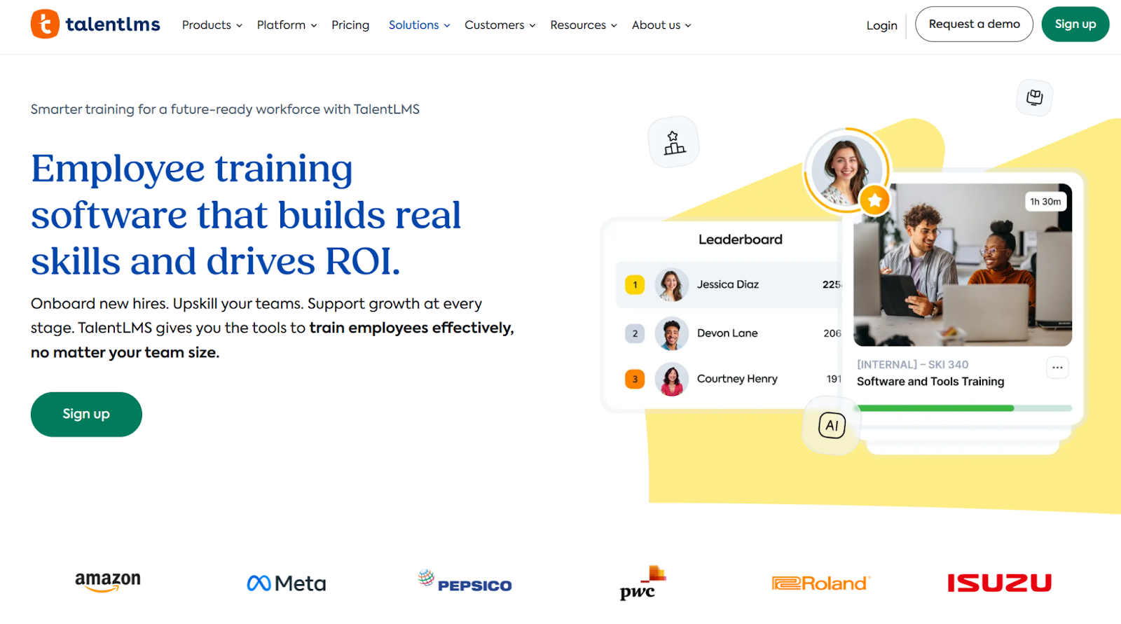 Screenshot from TalentLMS, a Kajabi competitor