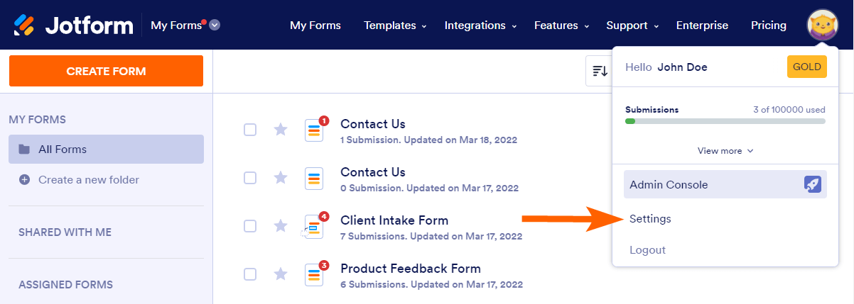 Cara Membuat Kunci API Jotform Image-1