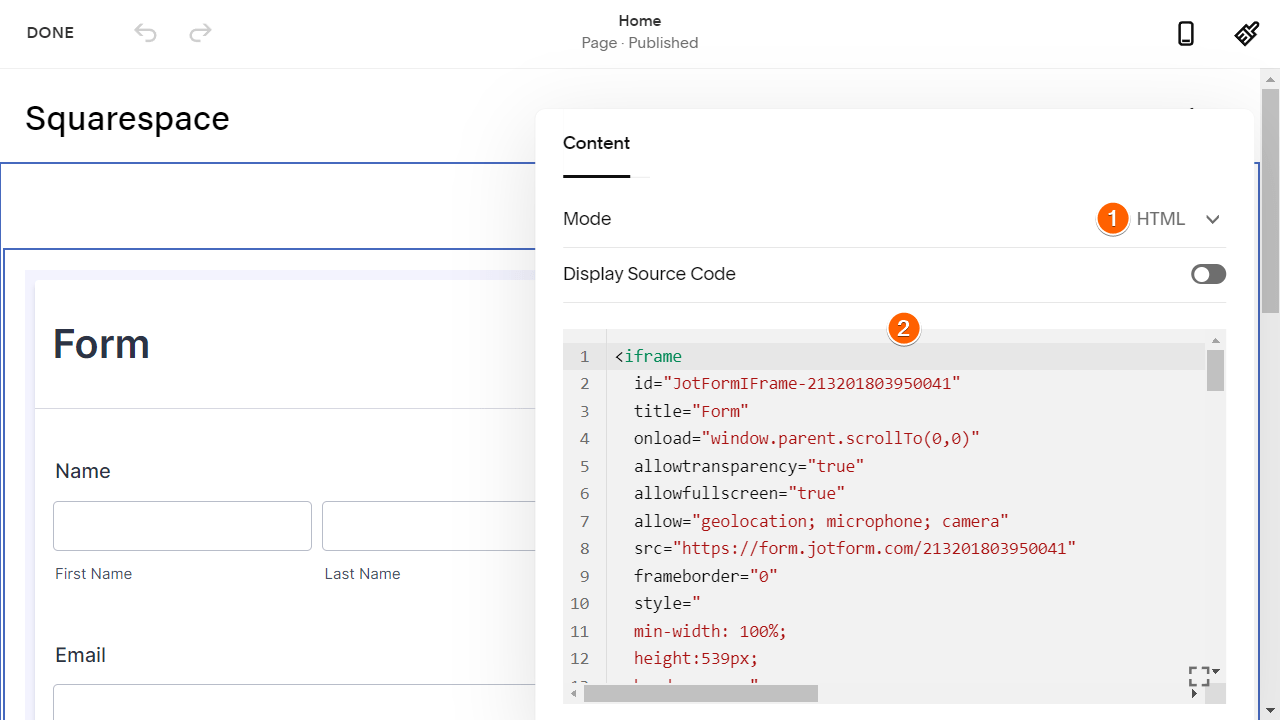 Menambahkan Formulir ke Squarespace Image-3