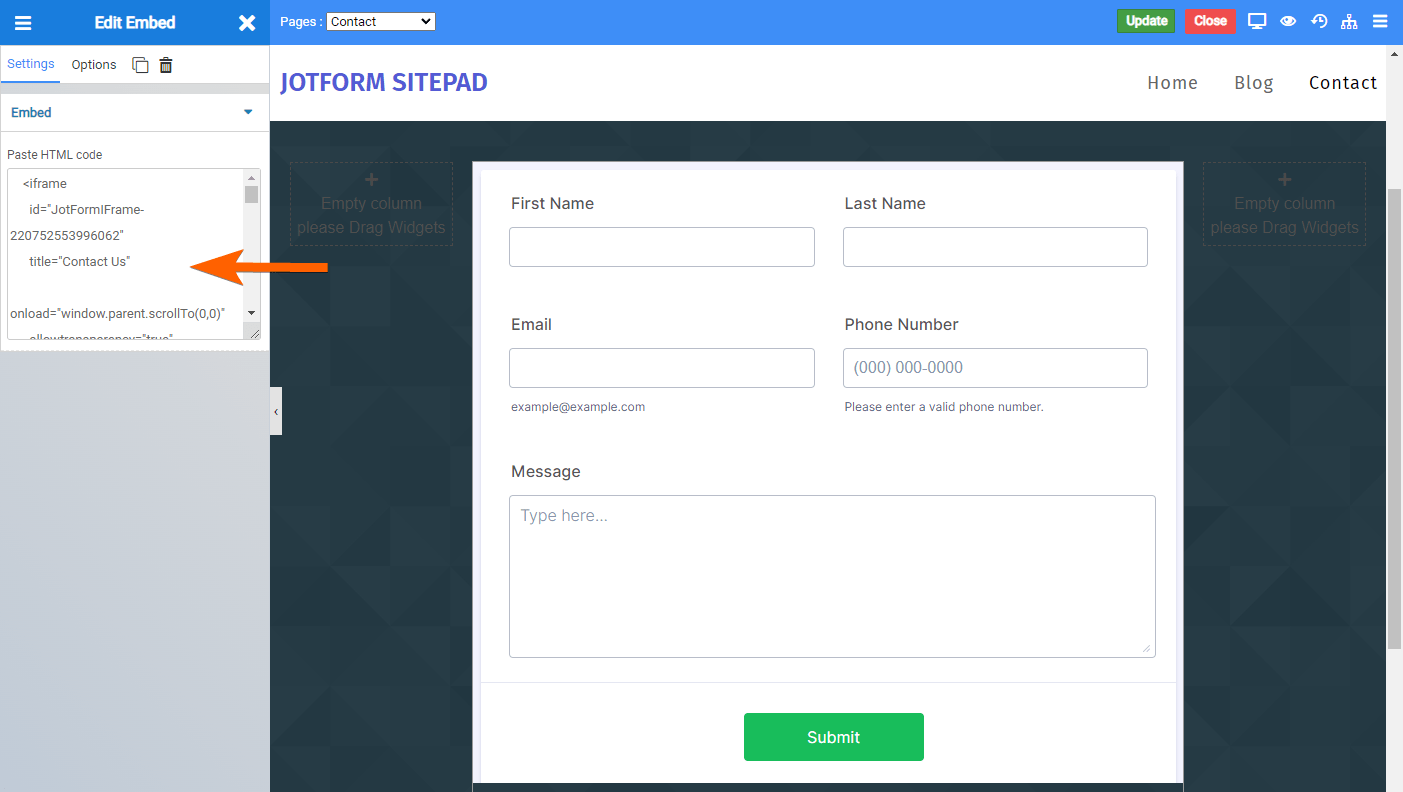 Cara Menambahkan Formulir Kontak di SitePad Image-4