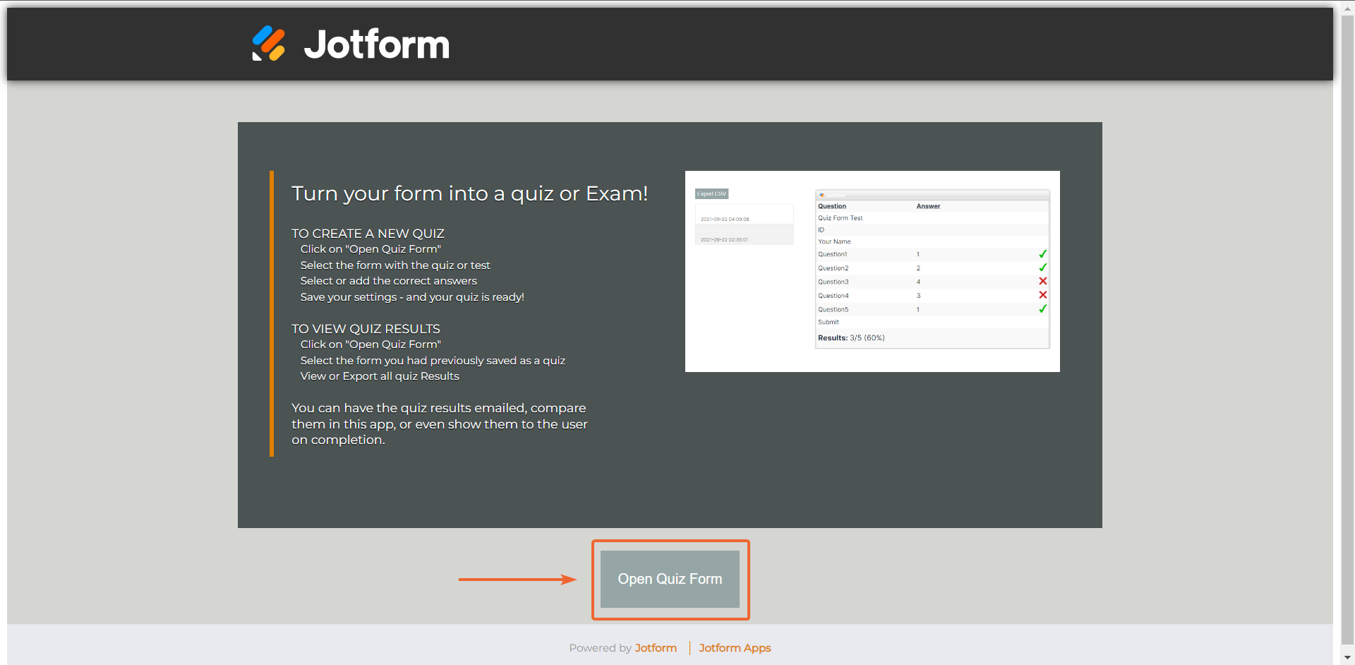 Конвертуј свој образац у квиз или испит Image-1