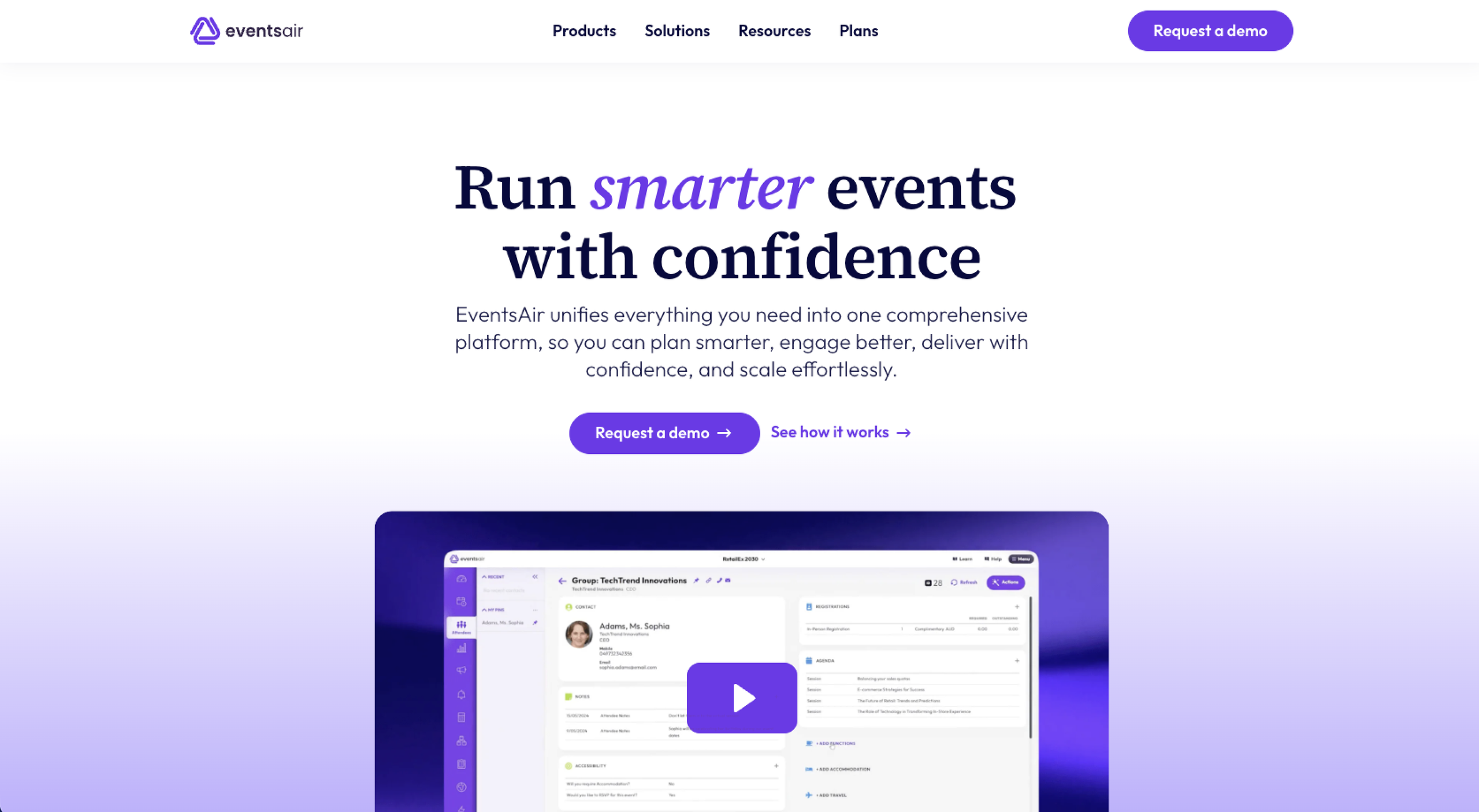 EventsAir Landing Page
