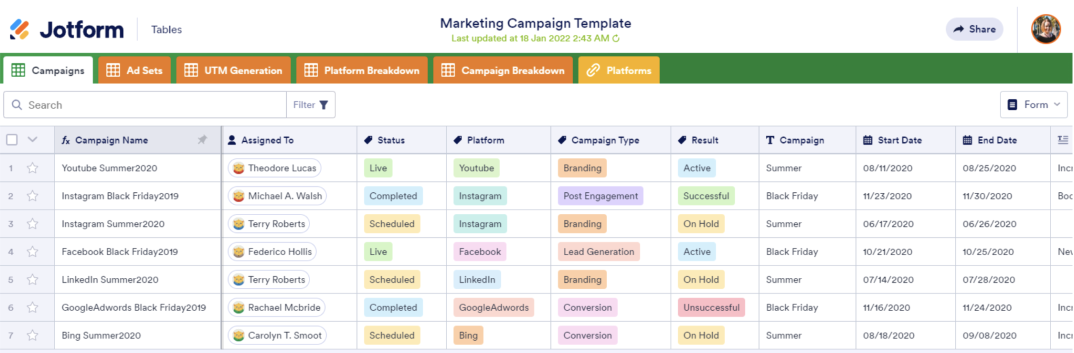 Image of Digital Marketing Campaign Template