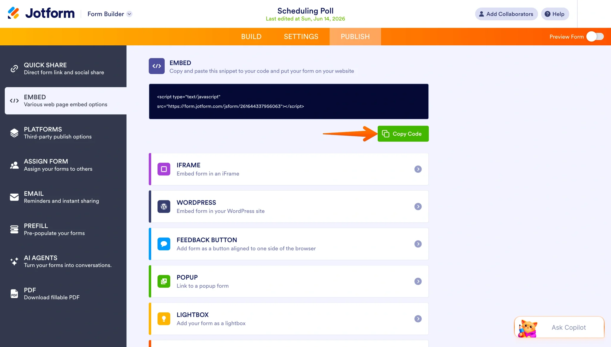 Cara menyematkan Google Form di situs web Anda Image-9