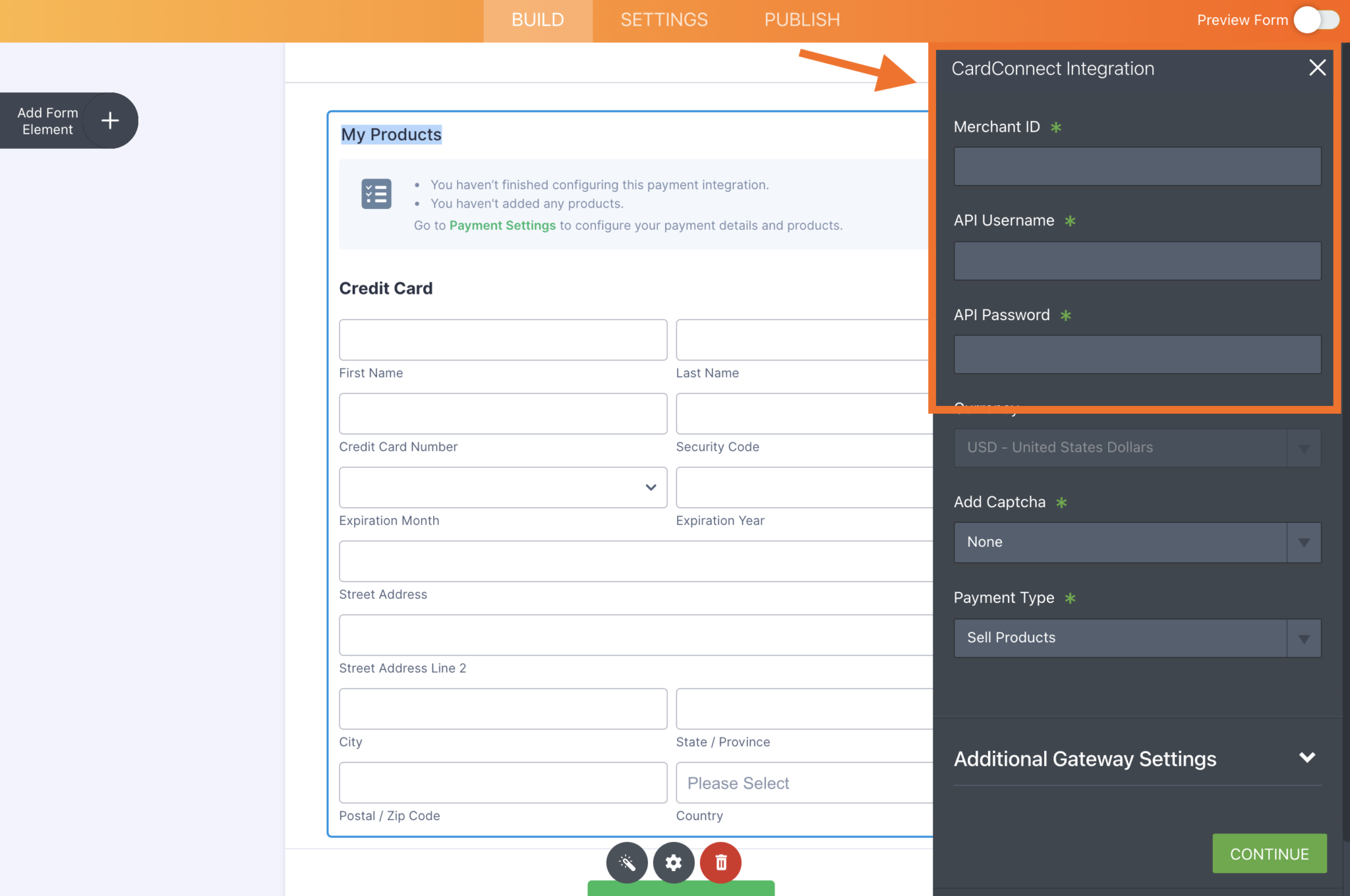 New Integration Create Payment Forms with CardConnect and Jotform