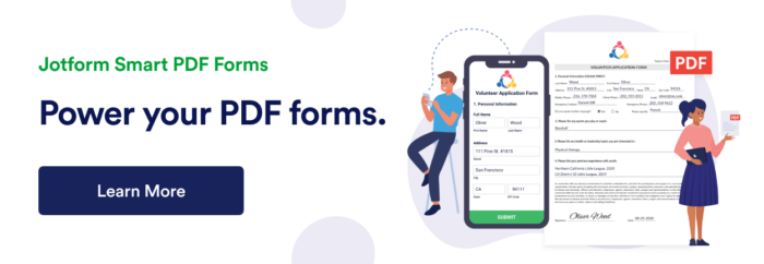 Jotform Smart PDF Forms