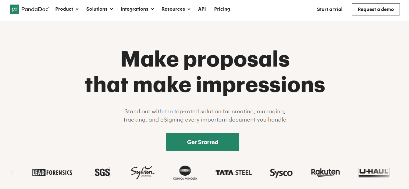 PandaDoc Landing Page