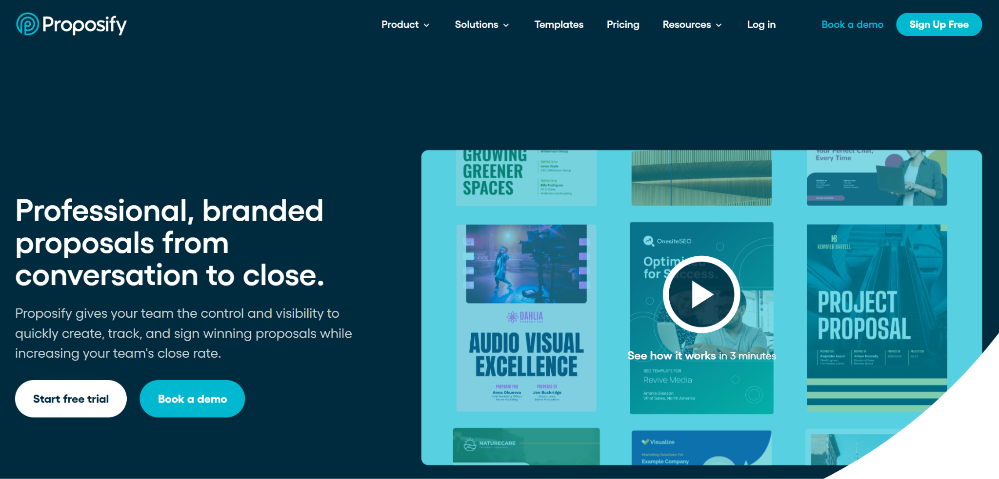 Proposify Landing Page