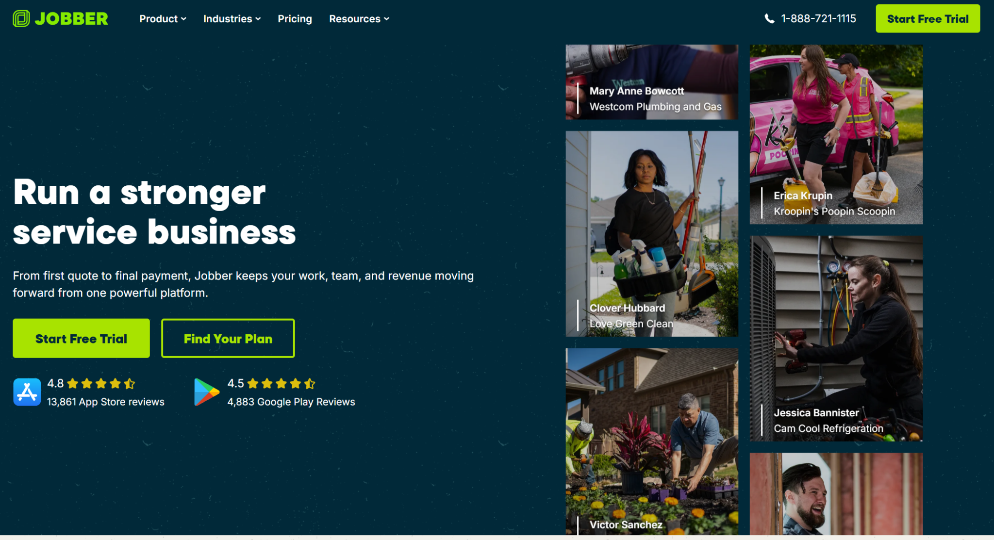 Jobber Landing Page