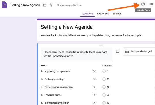 How to add ranked choices in questions in Google Forms | Jotform Blog