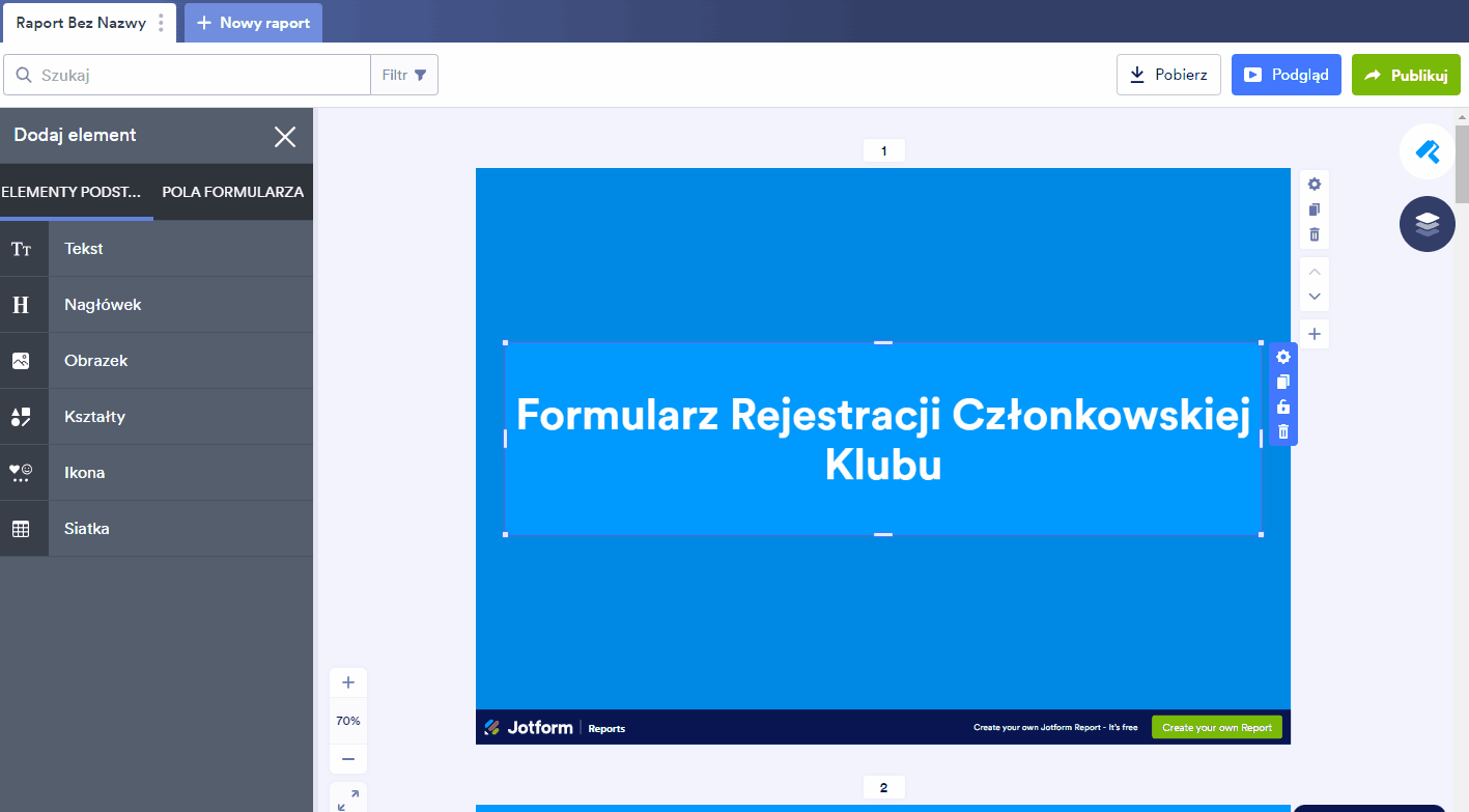 Dodaj logo, by spersonalizować raport Image-2