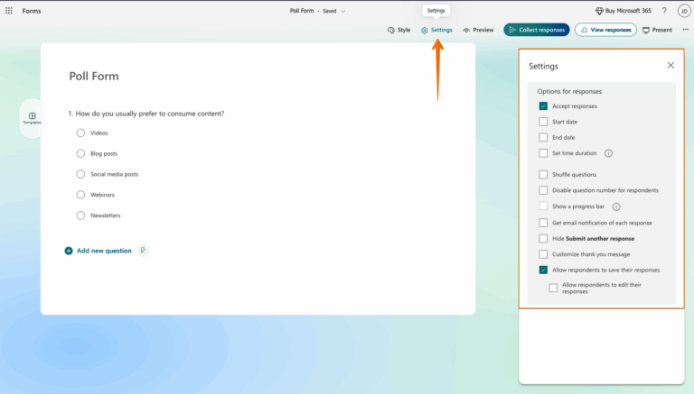How to create a poll in Microsoft Forms | The Jotform Blog
