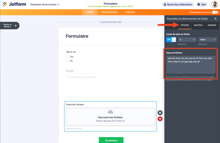 Comment créer un formulaire d'envoi de fichiers Image 4 Screenshot 31