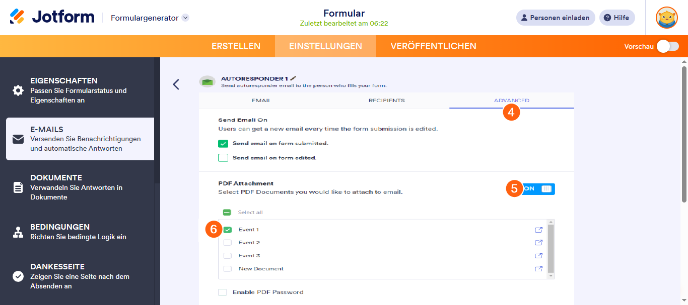 Wie Sie verschiedene PDF Dokumente je nach Antworten der Nutzer verschicken Image-5