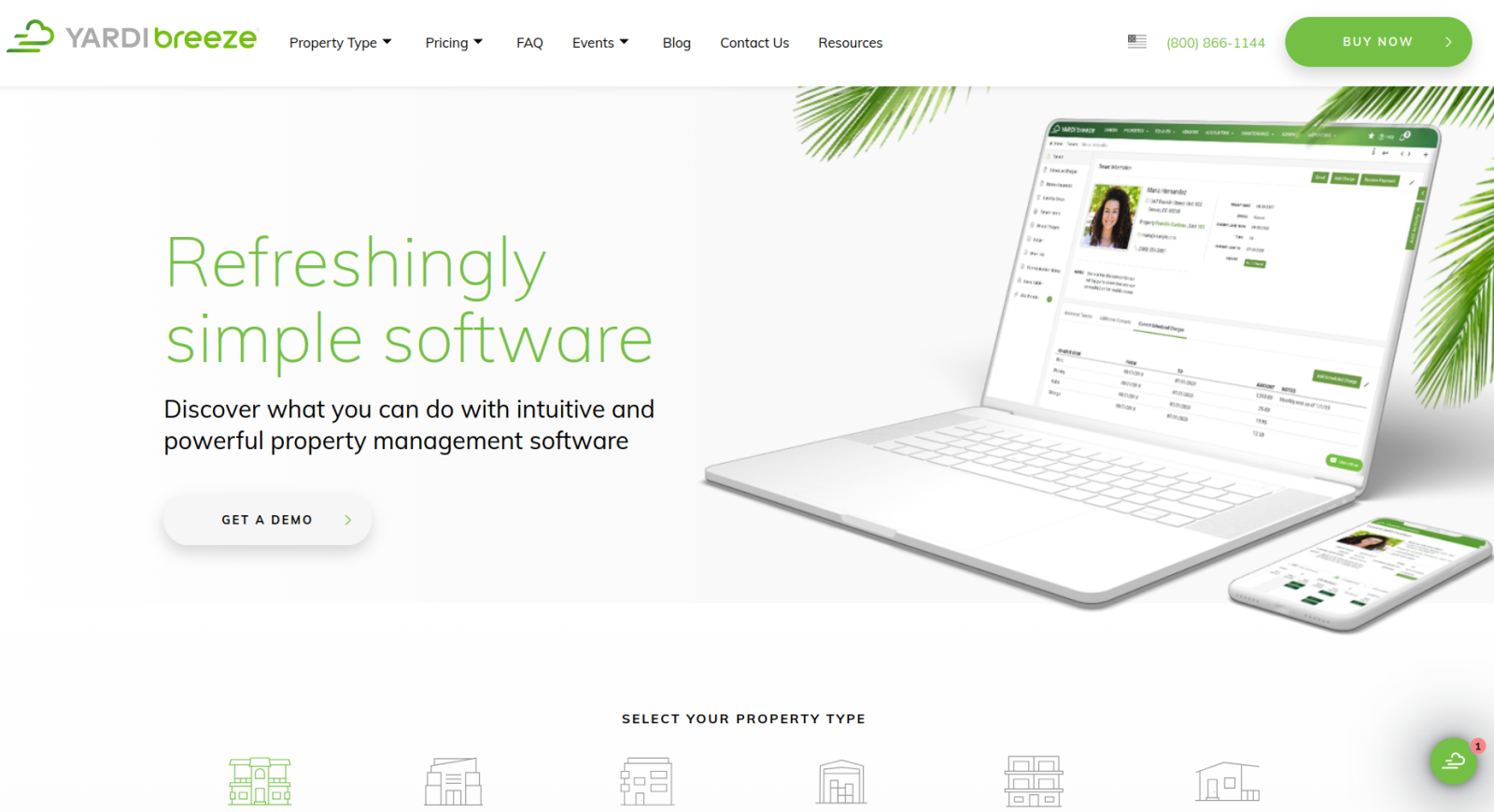 Yardi Breeze Landing Page
