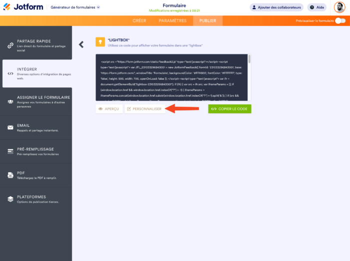 Comment remplir automatiquement un formulaire Lightbox Image-1