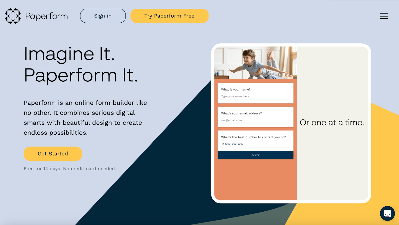 paperform landing page