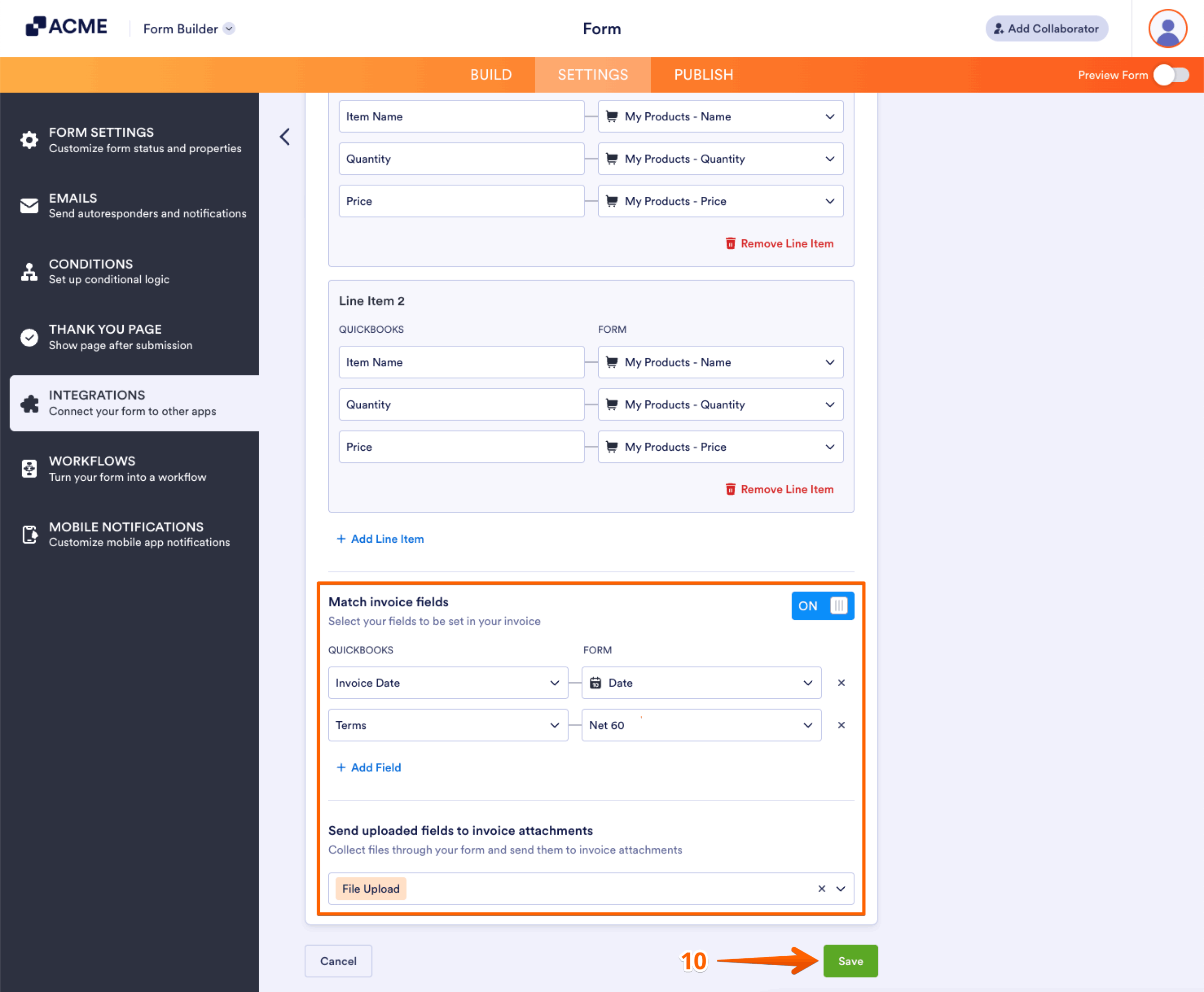 How to Create an Invoice with QuickBooks Integration Image-8