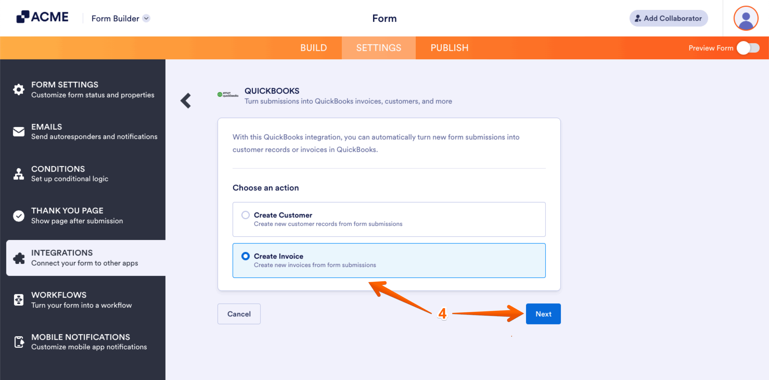 How to Create an Invoice with QuickBooks Integration Image-2