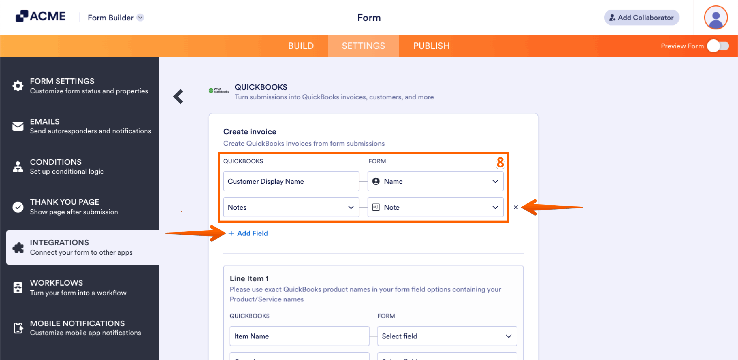 How to Create an Invoice with QuickBooks Integration Image-6