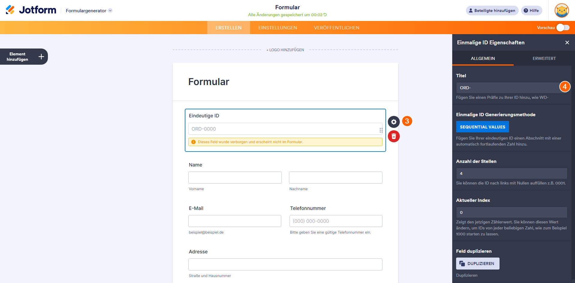Hinzufügen von benutzerdefinierten eindeutigen IDs zu Ihren Formularantworten Image-3