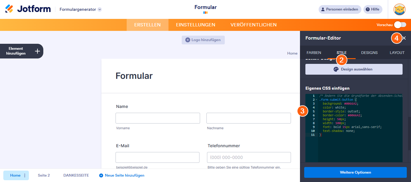 Wie Sie mit CSS den Absenden Button anpassen Image-2