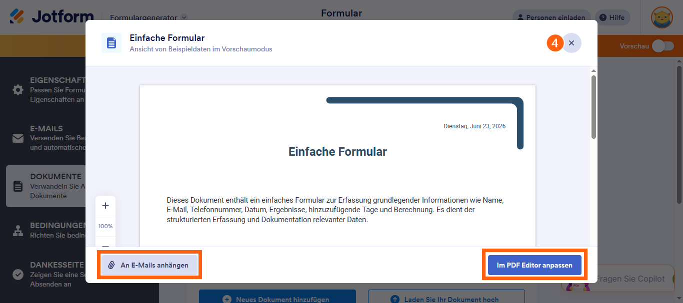Formularübermittlungsdaten in ein PDF-Dokument übertragen Image-2
