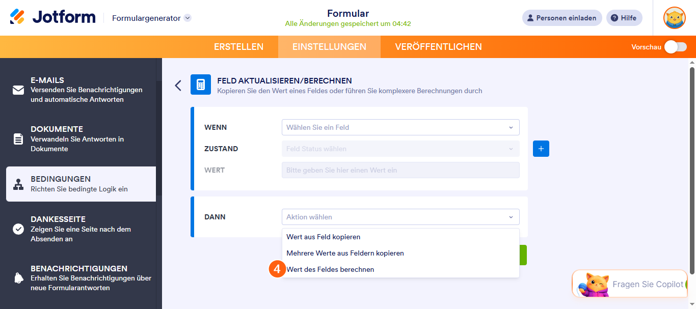 Wie Sie Text oder Berechnungen in ein Feld mit bedingter Logik einfügen Image-2