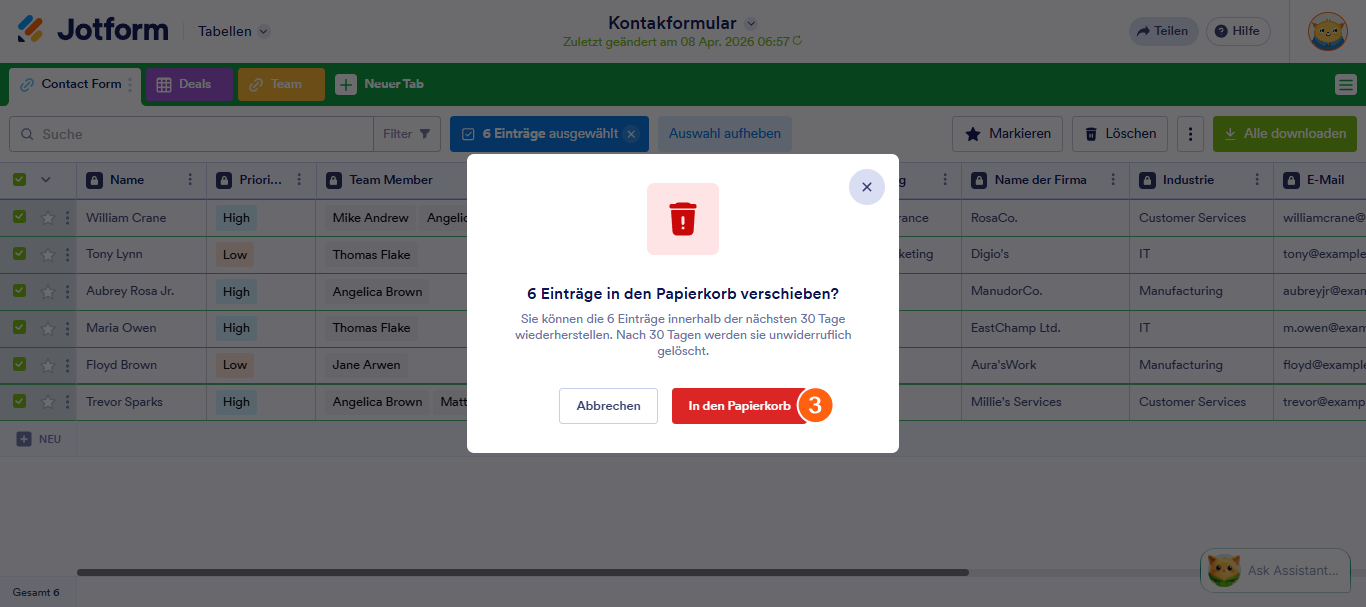 Wie Sie Formularübermittlungsdaten löschen Image-4