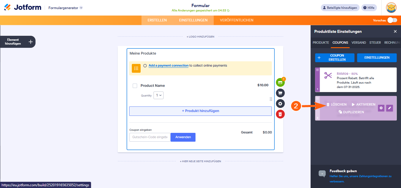Wie Sie Coupon Codes zu Zahlungsformularen hinzufügen Image-17