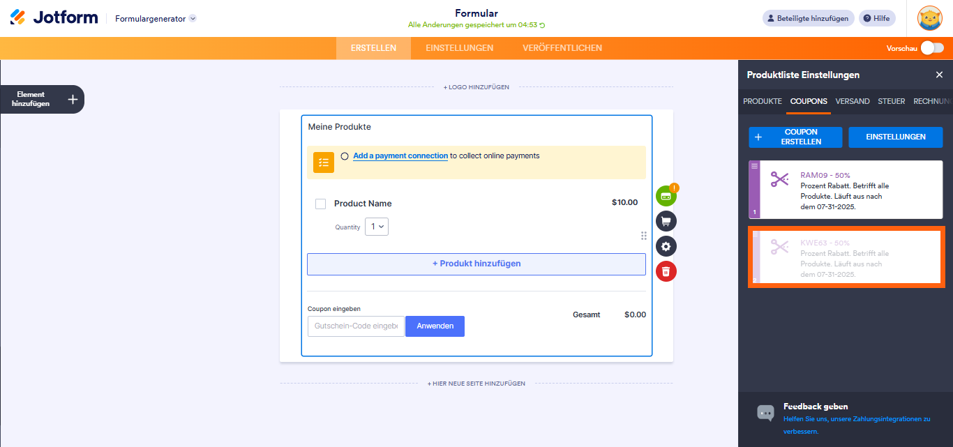Wie Sie Coupon Codes zu Zahlungsformularen hinzufügen Image-15