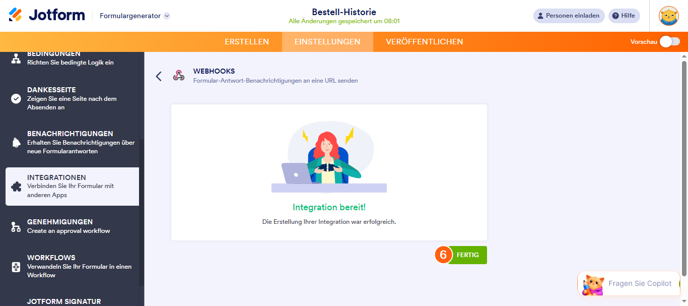 Wie Sie einen Webhook mit Jotform einrichtet Image-3