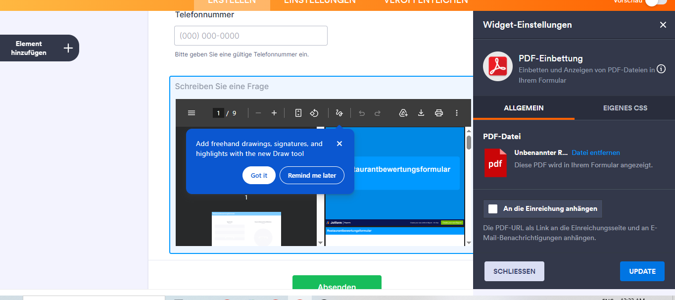 Wie Sie ein PDF-Dokument in Ihrem Formular anzeigen Image-4