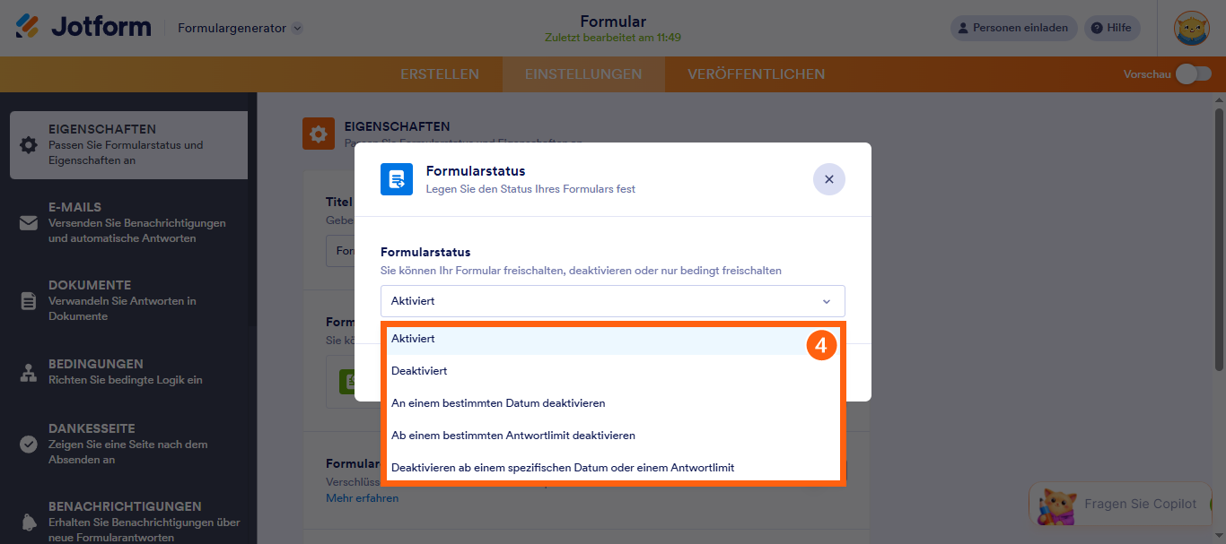 Wie Sie Zeit- und Antwortlimits zu Formularen hinzufügen Image-3