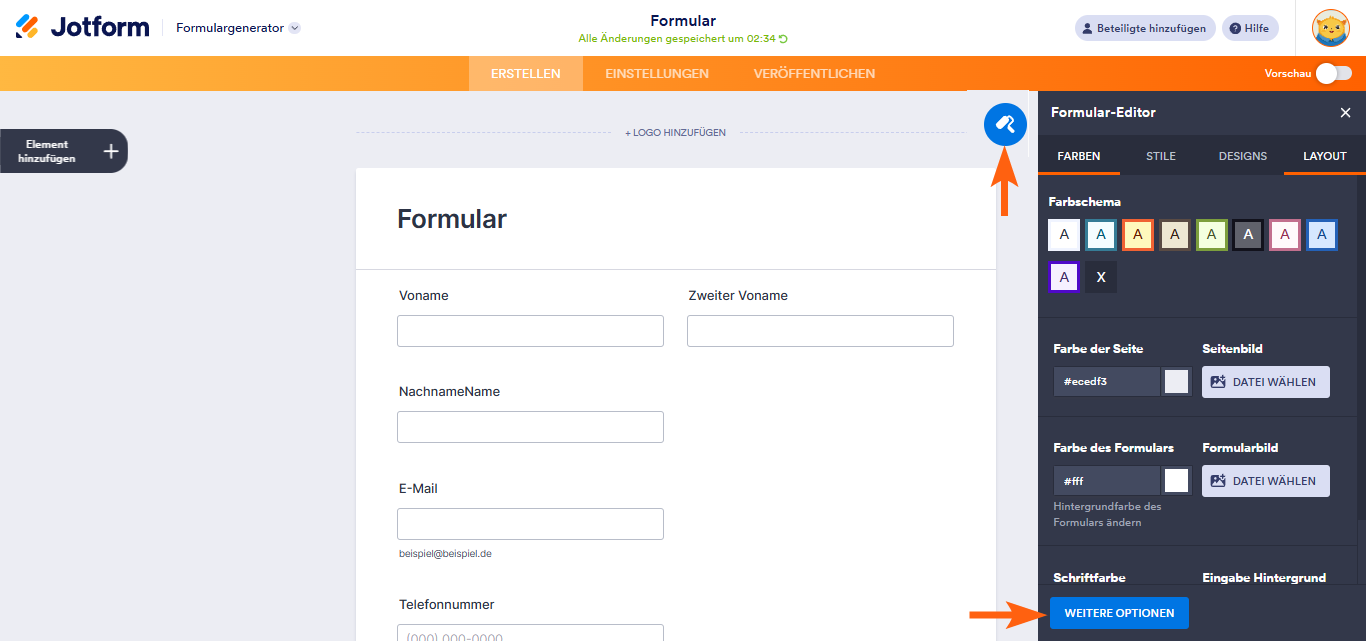 Einrichten von Formularspalten Image-3