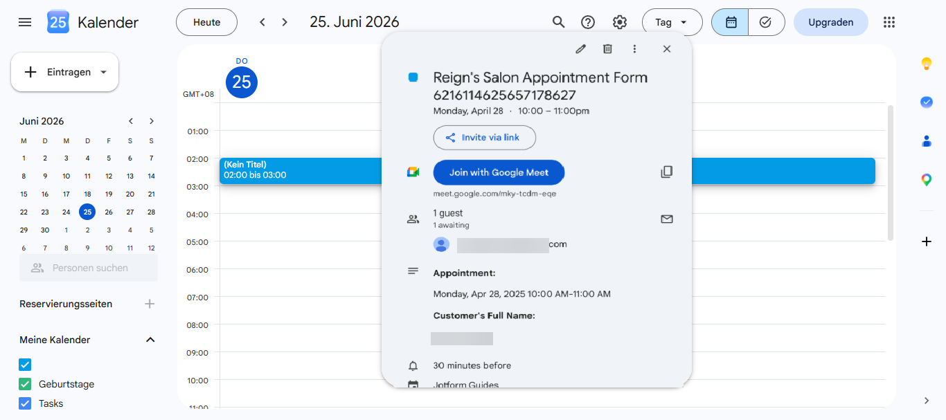 Wie Sie den Google Kalender verwenden – Erstellen Sie Ereignisse mit Ihrem Formular Image-17