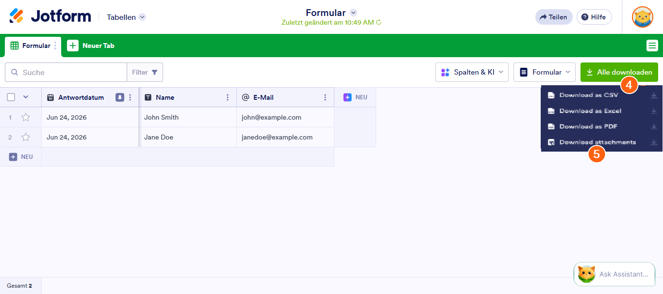 Wie Sie Formularantwort-Dateien herunterladen Image-3